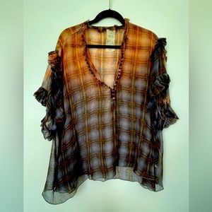 ONE by Free People, size L, sheer tunic
